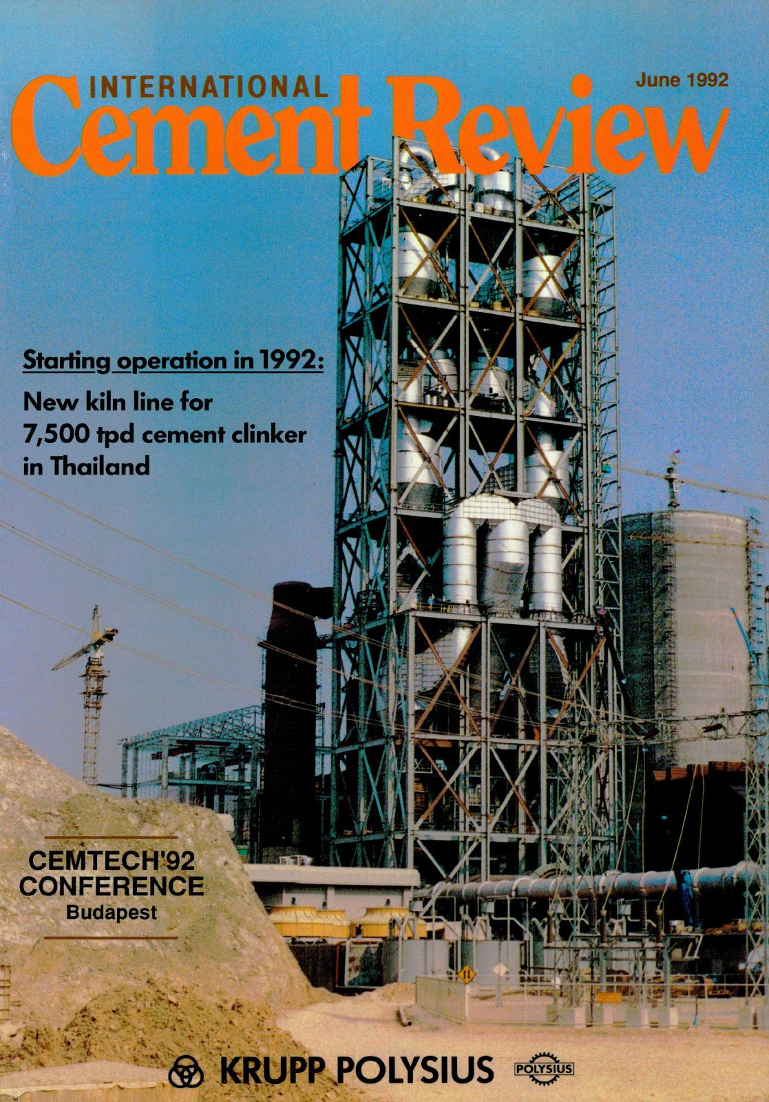 Cover of International Cement Review - June 1992