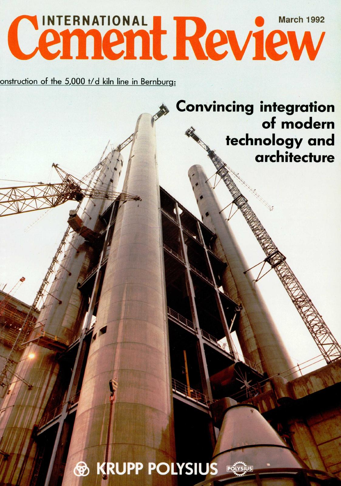 Cover of International Cement Review - March 1992