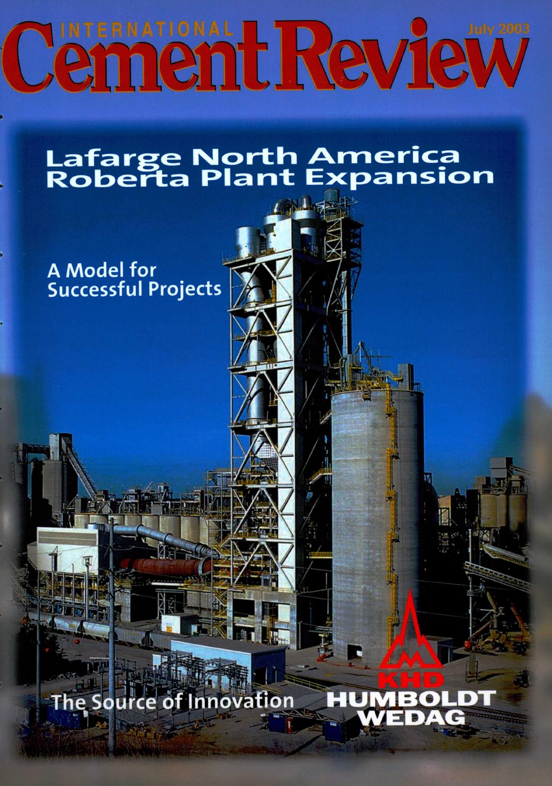 Cover of International Cement Review - July 2003