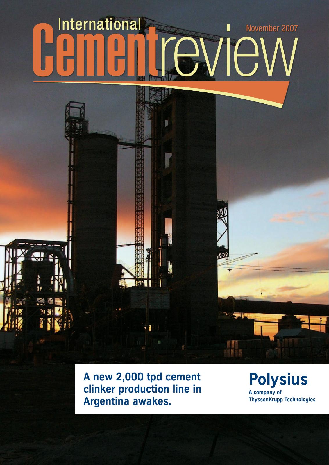 Cover of International Cement Review - November 2007