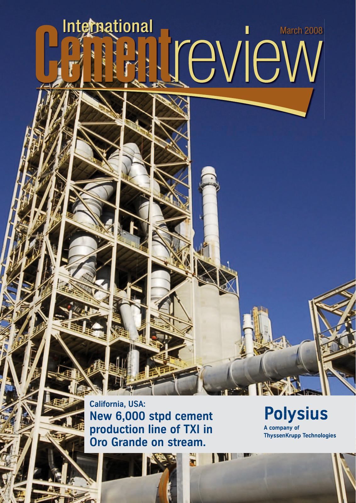 Cover of International Cement Review - March 2008