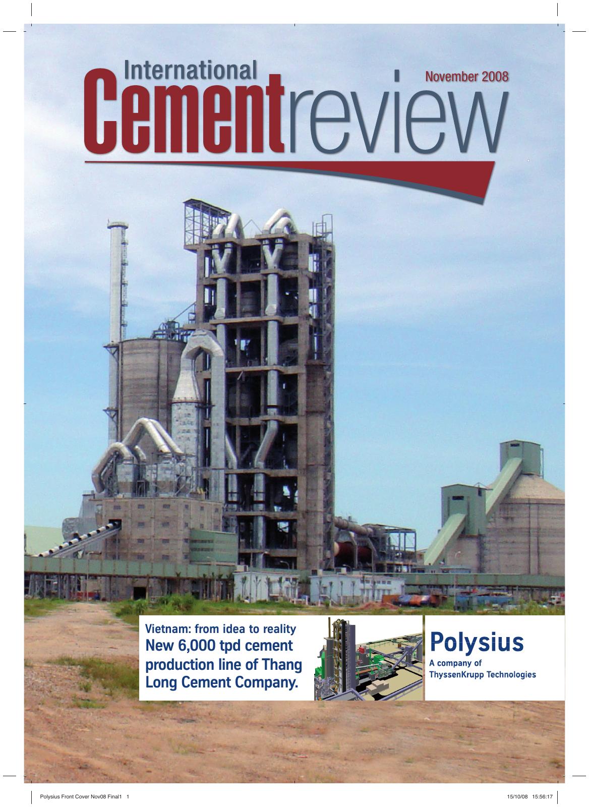 Cover of International Cement Review - November 2008