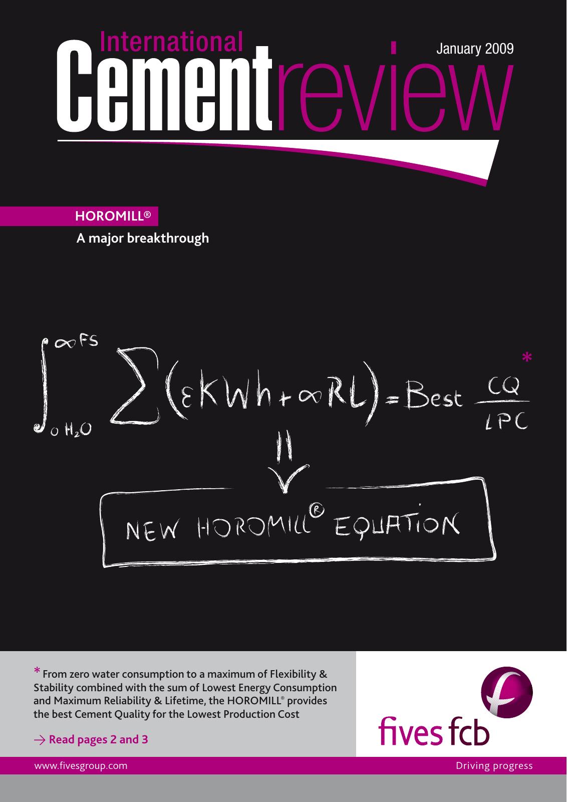 Cover of International Cement Review - January 2009