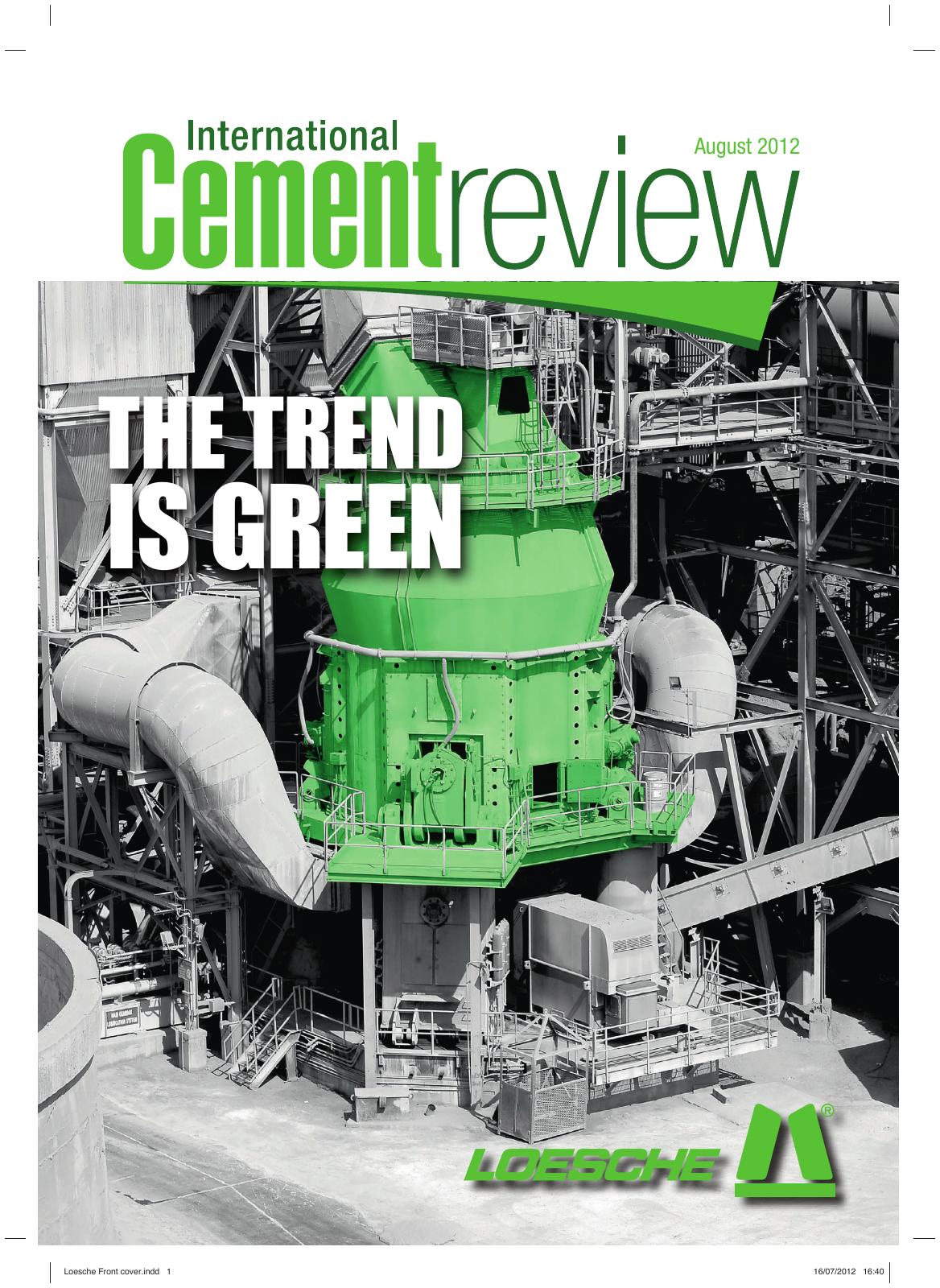 Cover of International Cement Review - August 2012