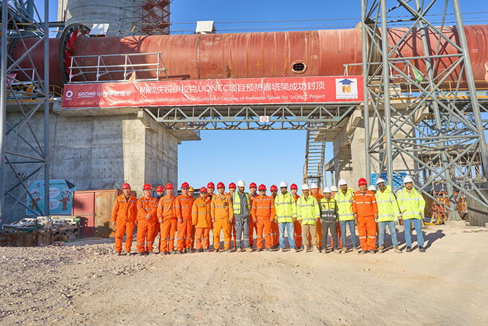 Sinoma Overseas tops out preheater tower in Iraq 