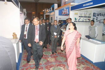 Visiting the exhibitors 