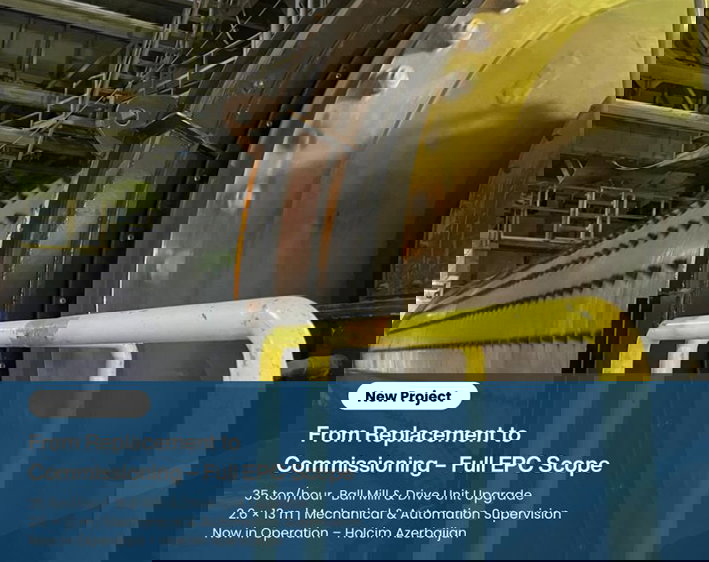 DAL Engineering completes full EPC ball mill project for Holcim Azerbaijan