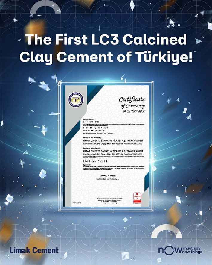 Limak Group produces Turkiye's first commercial calcined clay cement