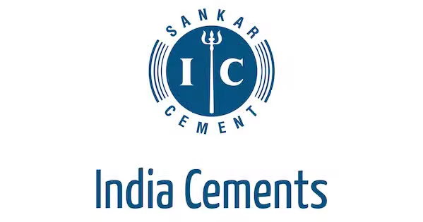 India Cements logo with a circular blue emblem above the company name.